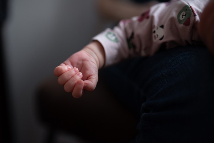 Detailaufnahme Neugeborenes Hand